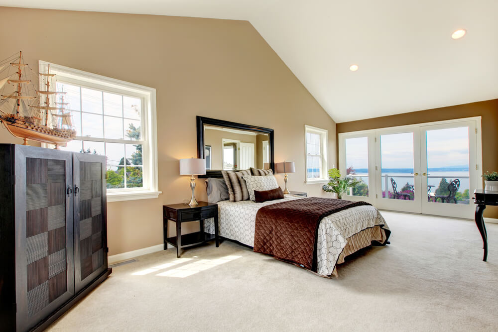 Size, view and cathedral ceiling make this bedroom Size, view and cathedral ceiling make this bedroom