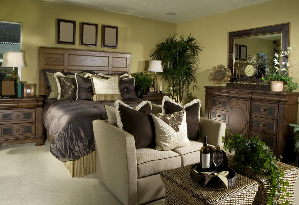 Ornate wood furniture is the showcase of this room Ornate wood furniture is the showcase of this room