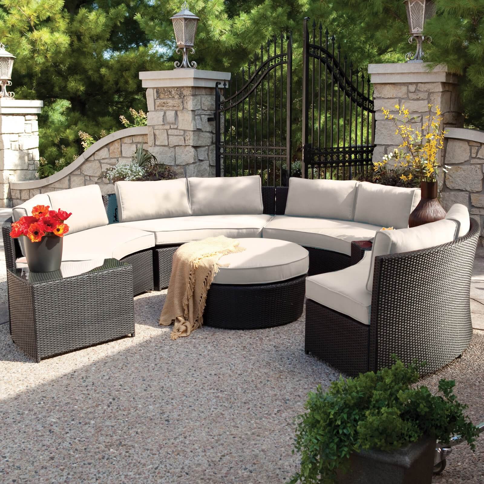 25 Awesome Modern Brown AllWeather Outdoor Patio Sectionals