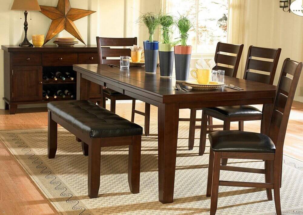 26 Big & Small Dining Room Sets with Bench Seating