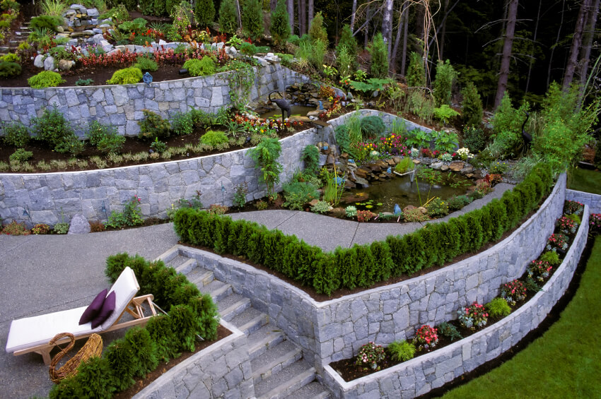 27 Backyard Retaining Wall Ideas and Terraced Gardens