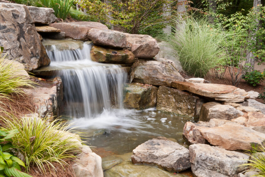 landscaping with waterfalls