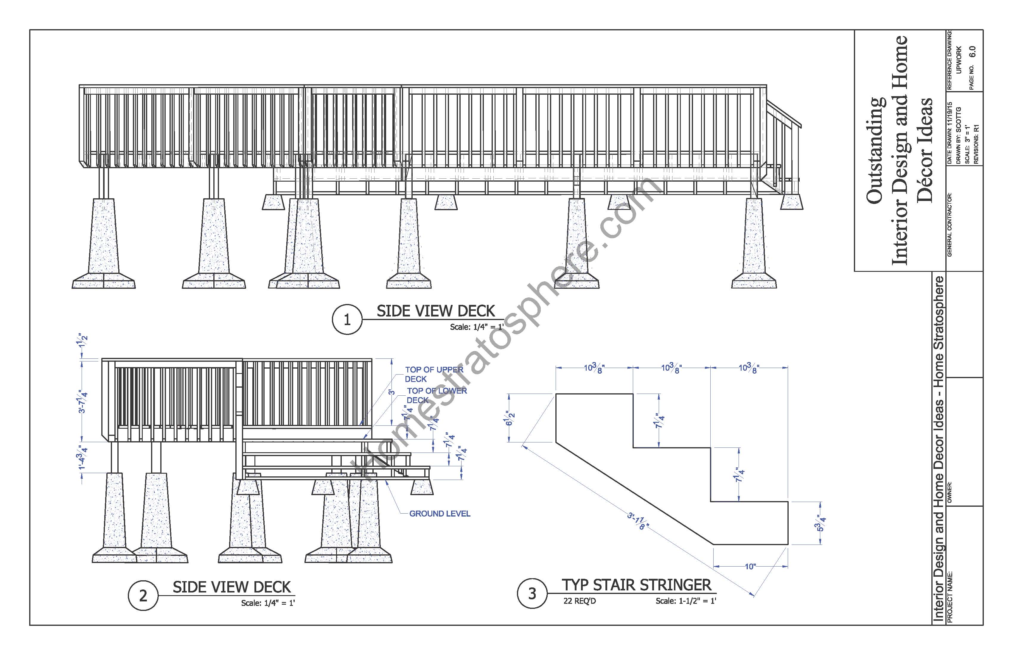 2Level Deck Plan Blueprint (Free PDF Download)