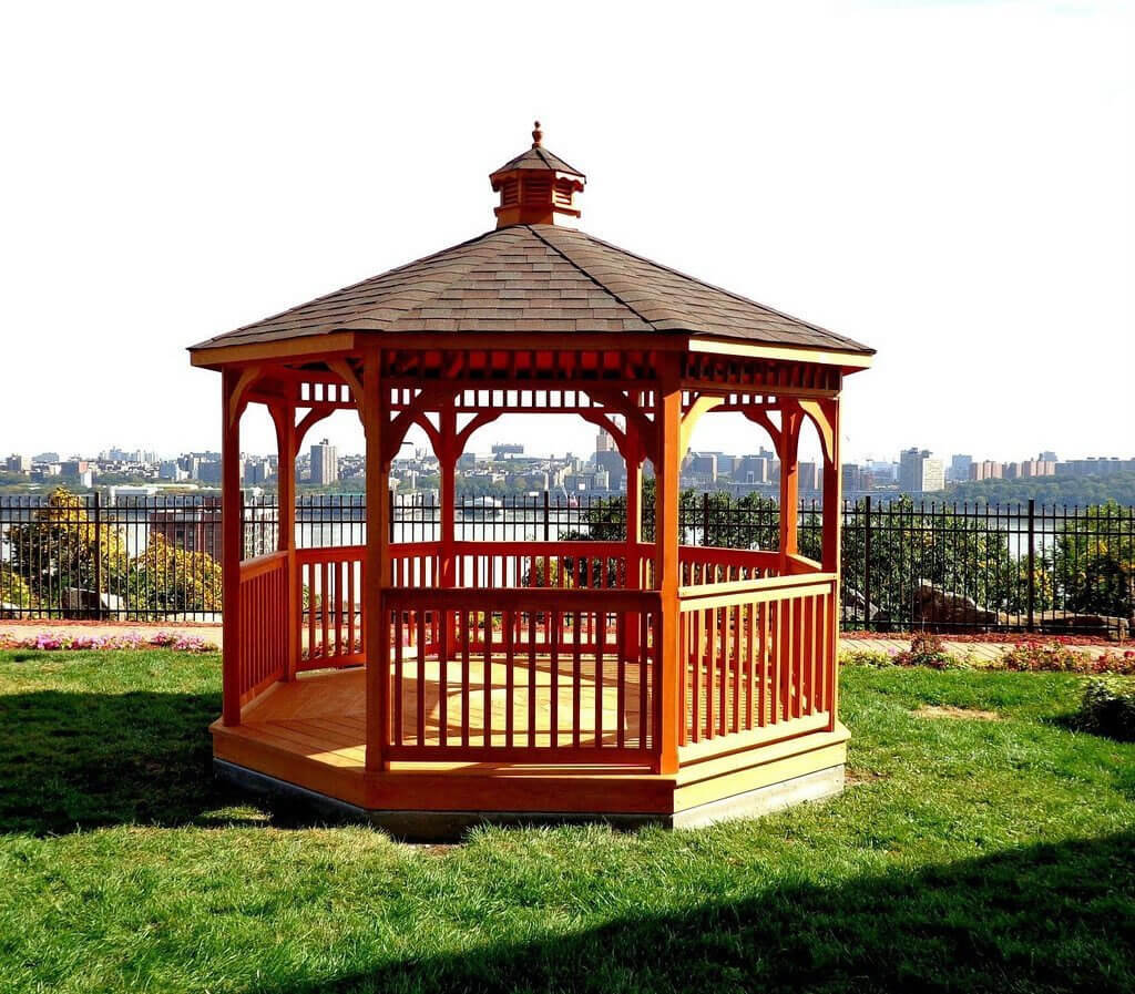 14 Cedar Wood Gazebo Designs - Octagon, Rectangle, Hexagon and Oval Styles