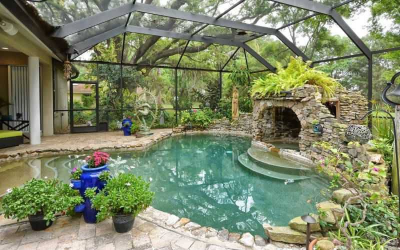 45 screened in, covered and indoor pool designs Patio Pool Ideas