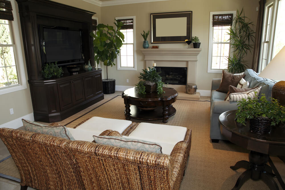 46 Swanky Living Room Design Ideas (MAKE IT BEAUTIFUL)  Centered around a polished square traditional coffee table, this living room  features all-white