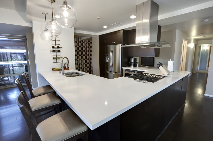 60 Ultra Modern Custom Kitchen Designs (Part 1)  Here's another great exercise in contrast, with dark wood flooring and  cabinetry matched against bright