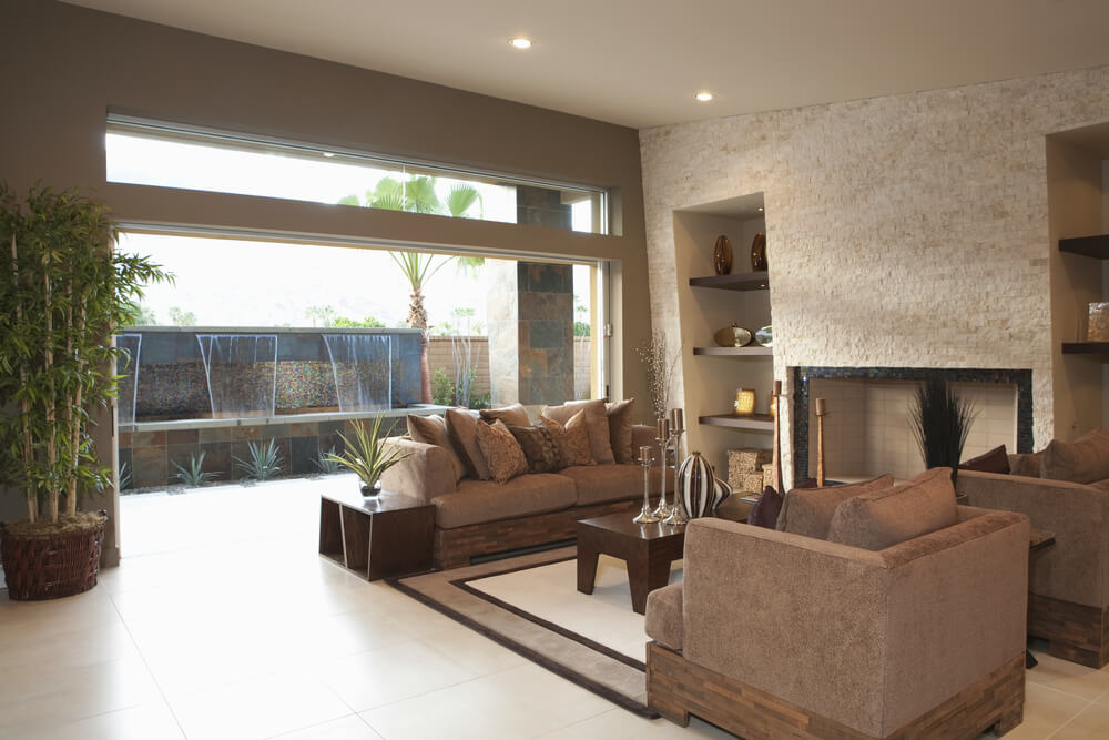 Image Result For Living Room Brown Feature Wall