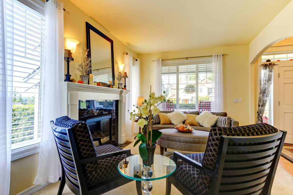cozy living room features black chairs and brown couch with large matching ottoman black marble - Matching Chairs For Living Room cozy living room features black chairs and brown couch with large matching ottoman black marble - Matching Chairs For Living Room