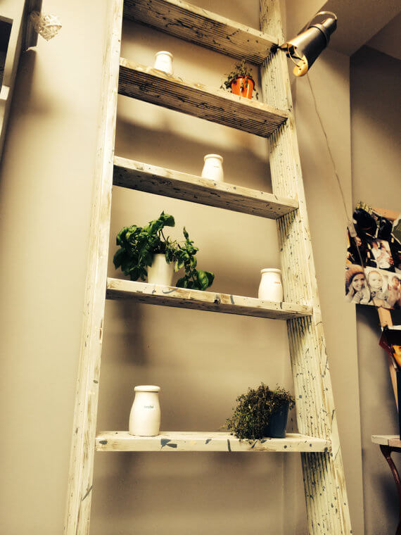 11 Leaning Ladder Shelf Ideas (Including 5 Handmade Versions)