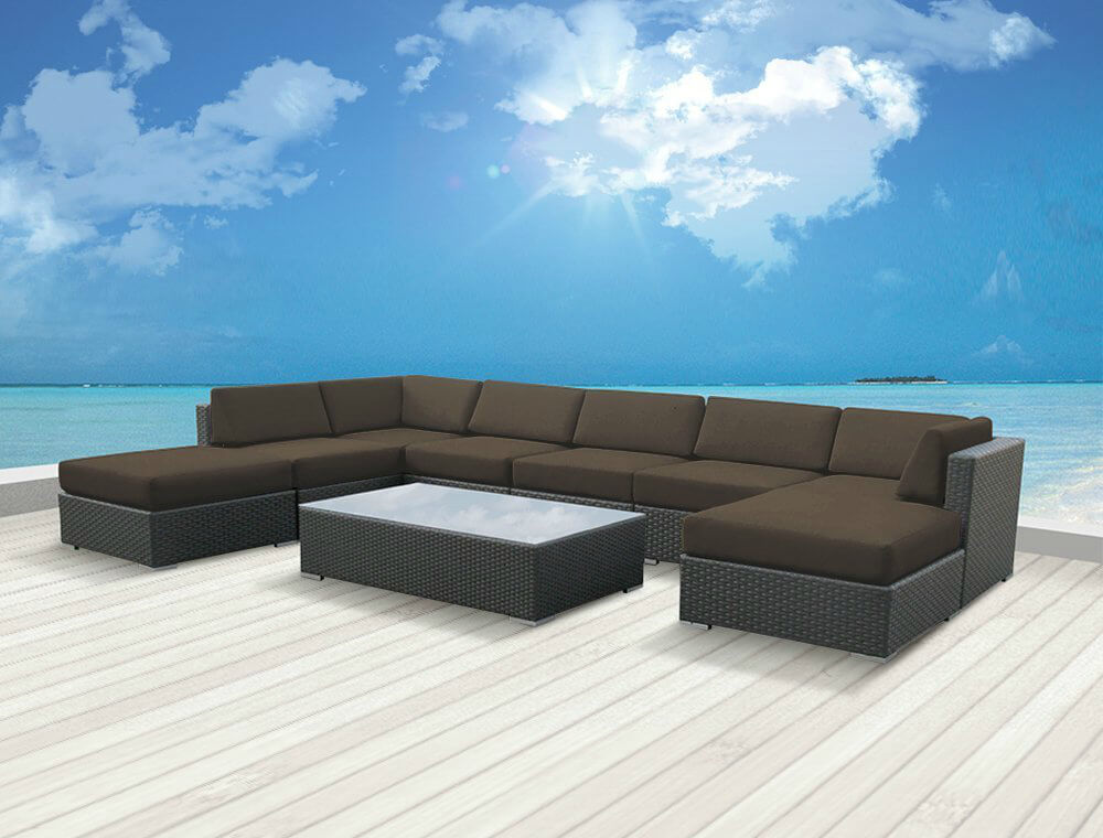 25 Awesome Modern Brown AllWeather Outdoor Patio Sectionals
