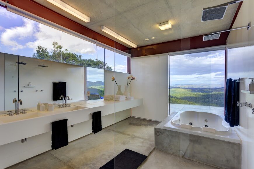 37 custom master bathroom designs by top designers worldwide Balcon désign Contemporaneos
