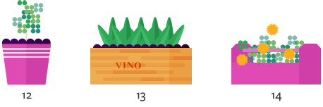 Illustration of wooden flower planter Illustration of wooden flower planter