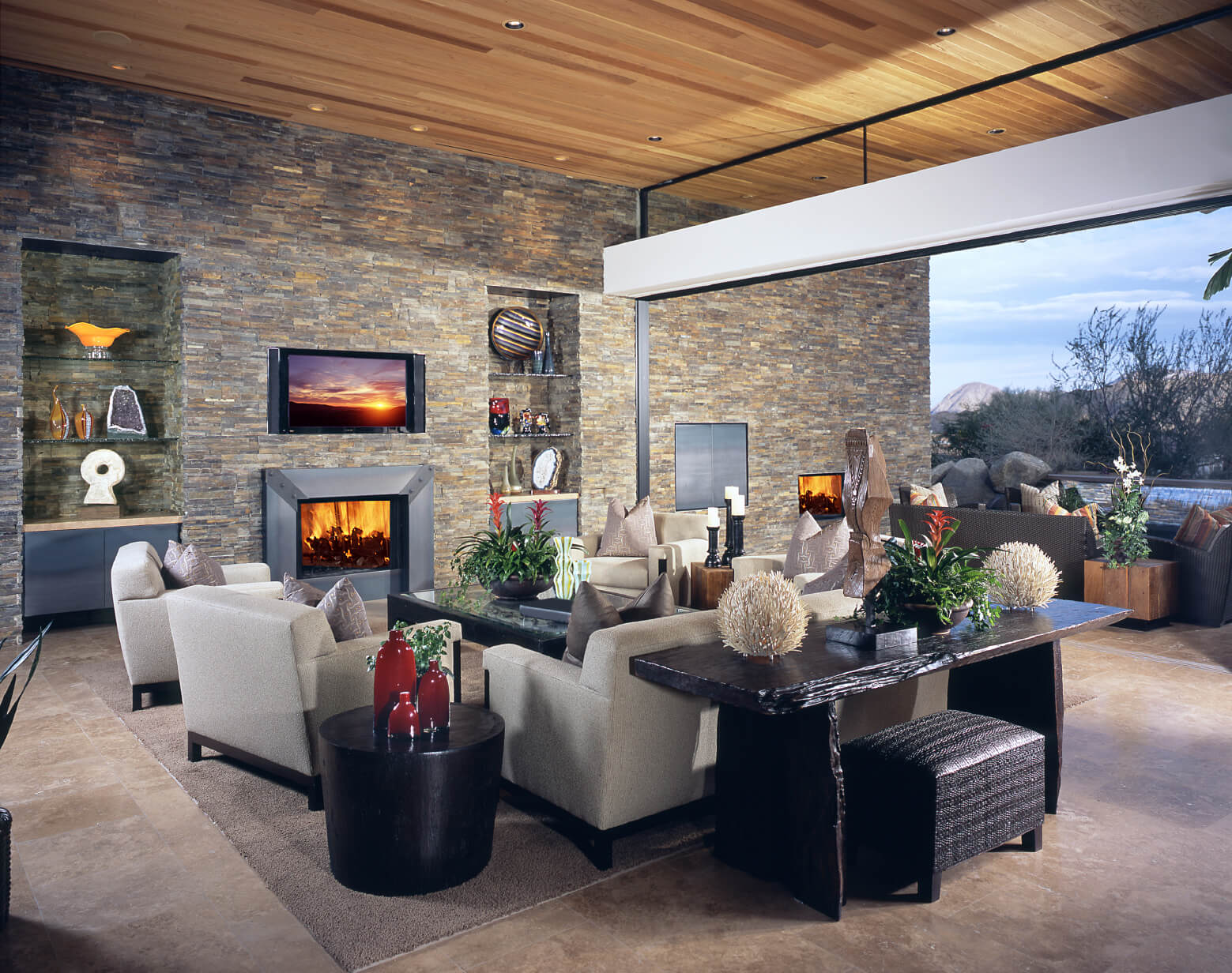41 beautiful living rooms with fireplaces of all types