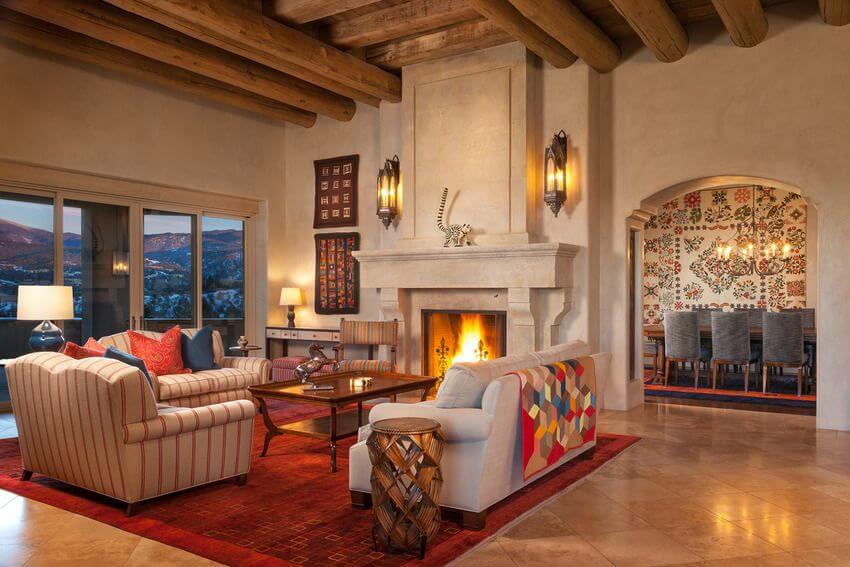 Another View Of The Living Room Showing Cathedral Ceilings That Boast A Network Bold Southwestern Home On Circle Drive By Violante Rochford Interiors Another View Of The Living Room Showing Cathedral Ceilings That Boast A Network Bold Southwestern Home On Circle Drive By Violante Rochford Interiors