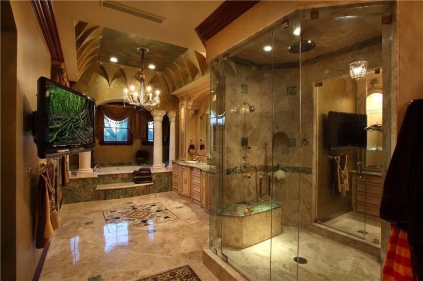 41 Bespoke Bathrooms with Glittering Chandeliers