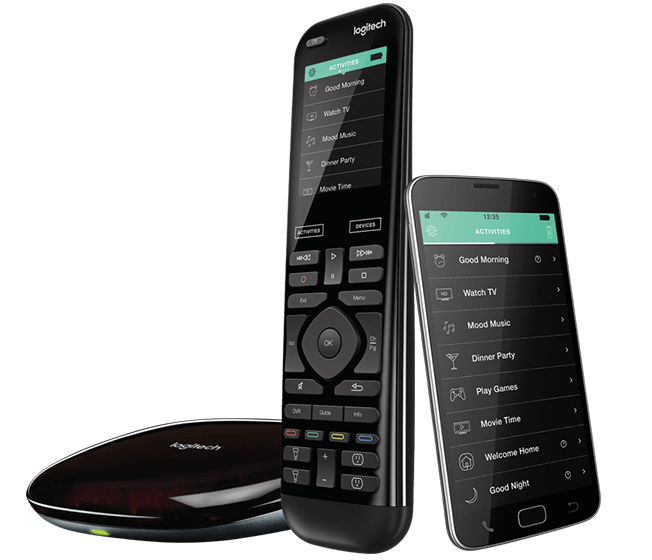This smart home remote allows you to use either your smartphone, with an included free app, or the remote itself for one-touch control of the entire home entertainment system and your smart home ecosystem. You'll be able to command devices like the Philips Hue lights or Nest learning thermostat with an easy to use remote. When paired with the Harmony hub, you'll be able to control devices that are hidden away in cabinets or behind walls, even including game consoles. This smart home remote allows you to use either your smartphone, with an included free app, or the remote itself for one-touch control of the entire home entertainment system and your smart home ecosystem. You'll be able to command devices like the Philips Hue lights or Nest learning thermostat with an easy to use remote. When paired with the Harmony hub, you'll be able to control devices that are hidden away in cabinets or behind walls, even including game consoles.