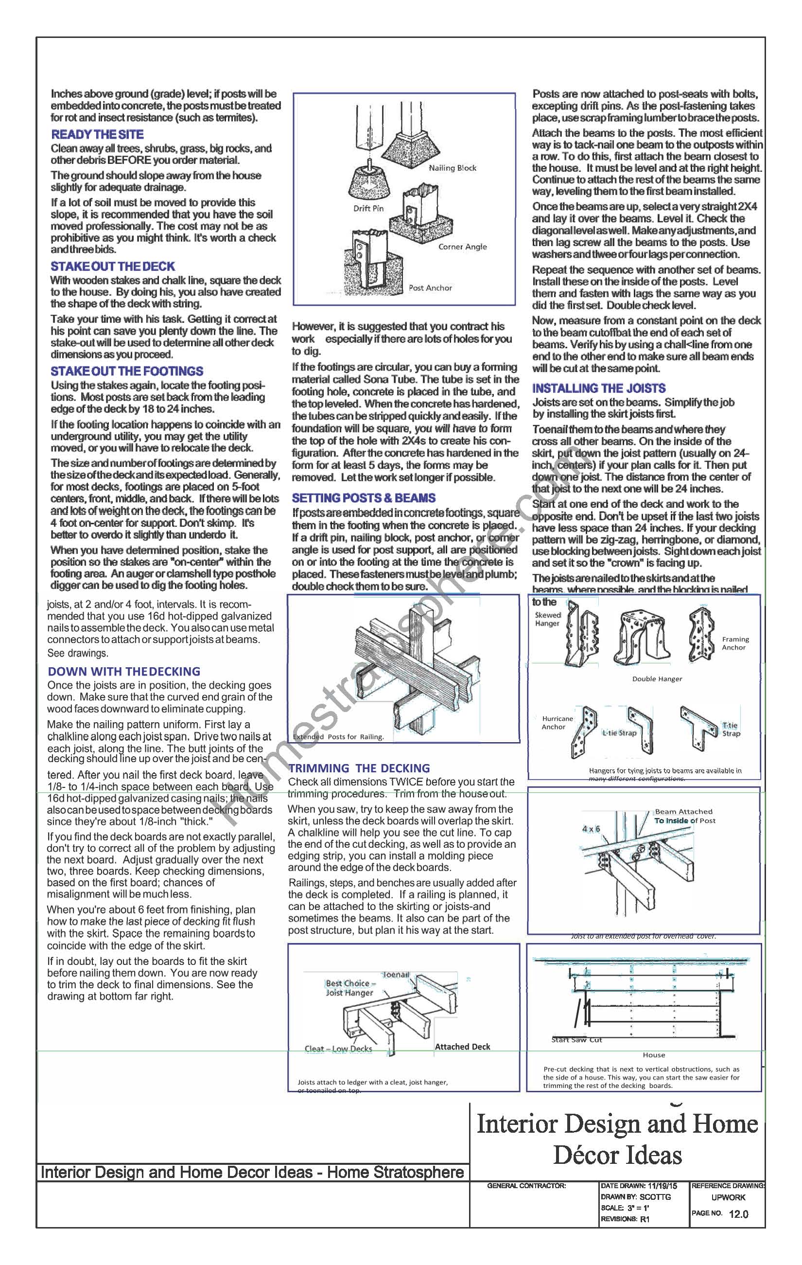 Deck Materials and Tools Checklist page 2