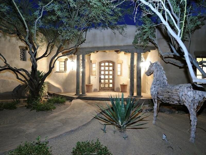 Here is a horse made from sticks and rocks. This is an interesting sculpture that is sure to lend interest to this yard. It is a feature that cannot be missed. Here is a horse made from sticks and rocks. This is an interesting sculpture that is sure to lend interest to this yard. It is a feature that cannot be missed.