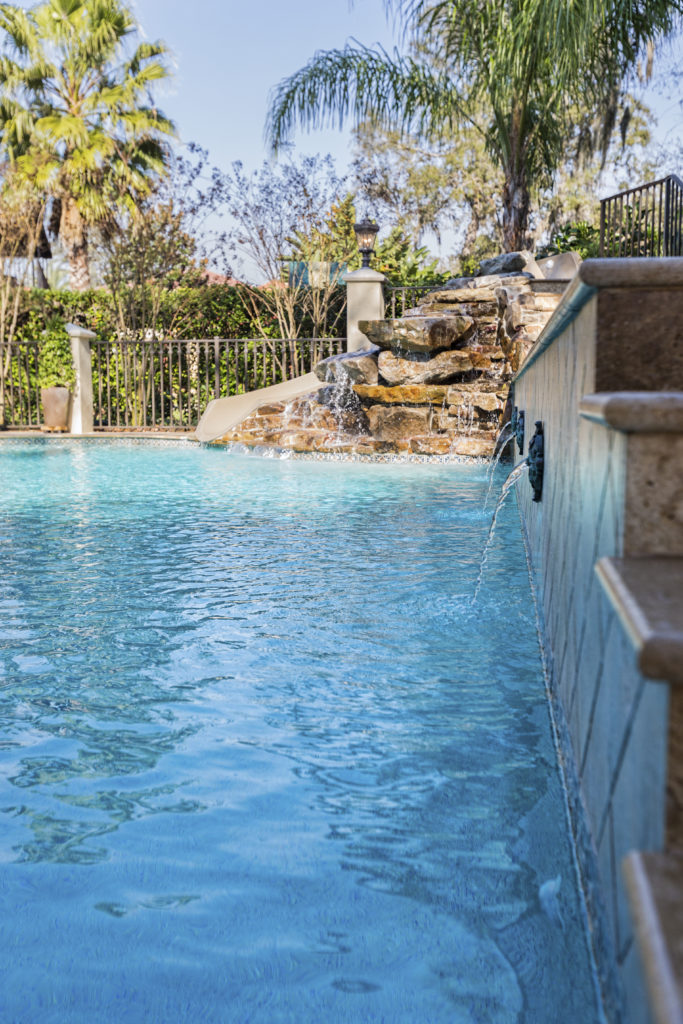 Fountains are also at home in a water park. Placing interesting fixtures that spew water into your pool can really get the water moving and the good times rolling. Fountains are also at home in a water park. Placing interesting fixtures that spew water into your pool can really get the water moving and the good times rolling.